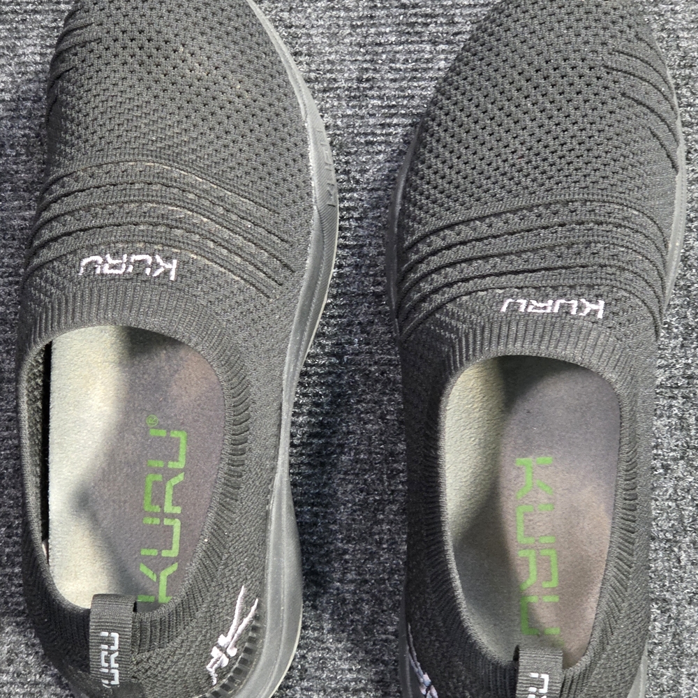 Kuru‎ Roam Women's 8.5 Black Slip On Orthopedic Plantar Fasciitis Relief Shoes - Picture 5 of 6